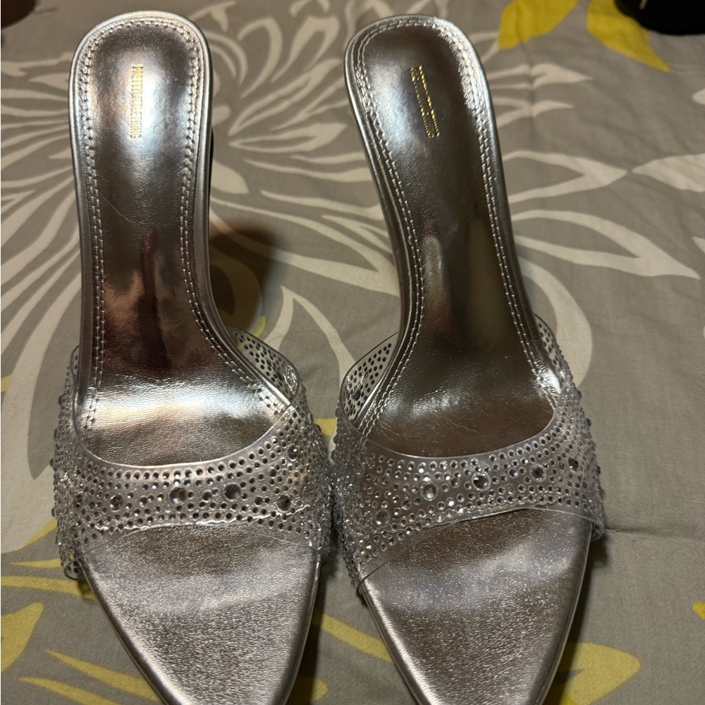 PLT NWOT Elegant Silver Women's Heels